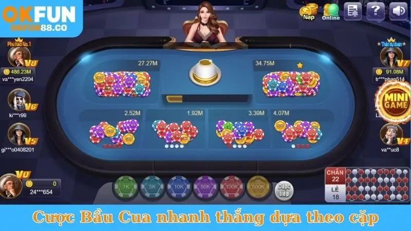 Cược Bầu Cua nhanh thắng dựa theo cặp