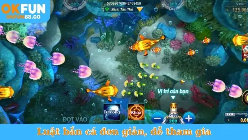 Luật bắn cá đơn giản, dễ tham gia